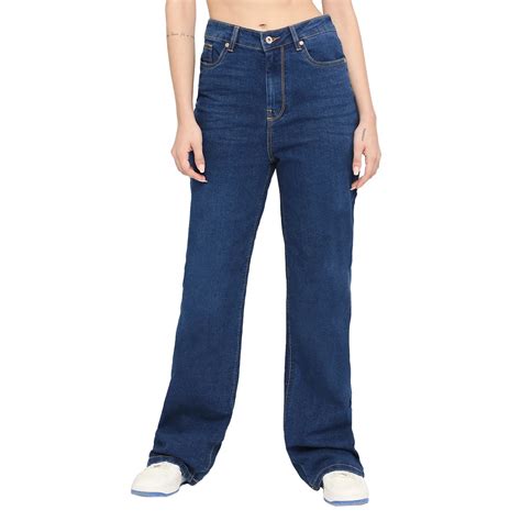 Being Human Women Wide Leg Bottom Denim-Mid Blue – beinghuman-clothing