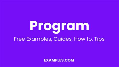 Image result for Example of Program