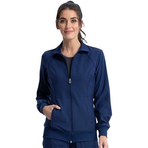 Cherokee Infinity 2391A Scrubs Jacket Women's Zip Front Warm-Up Navy ...