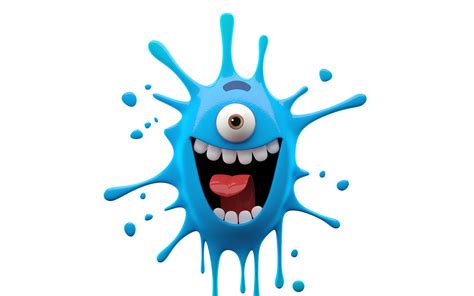 Download wallpaper 3840x2400 monster, smile, blot, blue 4k ultra hd 16: ...