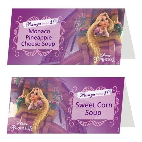 Tangled / Rapunzel Food Labels – PRETTY UR PARTY