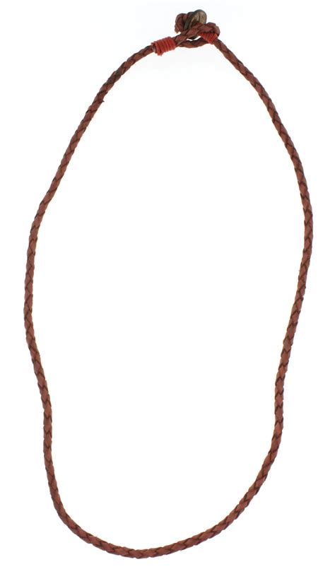 COLLANA IN CUOIO INTRECCIATO, CHIUSURA ASOLA E BOT