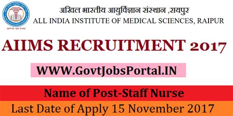 All India Institute of Medical Sciences Recruitment 2017-40 Junior ...