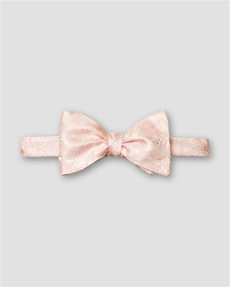 Pink Paisley Print Silk Bow Tie - Ready Tied - Eton