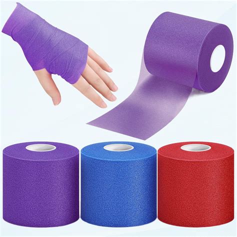 3-Pack Athletic Pre-Wrap Headbands Foam Base Wrap Tape Athletic Pre ...