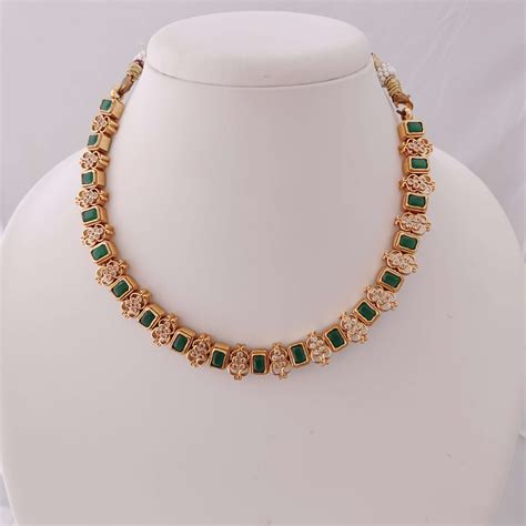Silver CZ-gold polish necklace | Ramala Jewelry / Ramala Collections