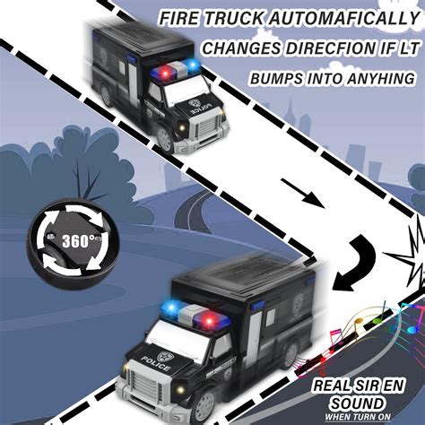 Buy CYKT 3-7 Year Old Boy Police Car Toy, LED Music Electric Universal ...