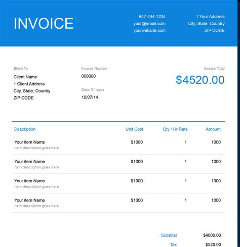 Financial Advisor Invoice Templates | Free Custom Templates | FreshBooks