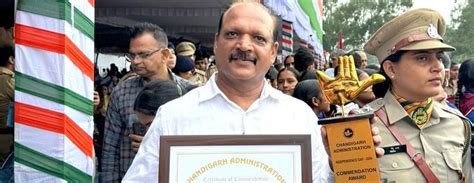 PEC Faculty Member Dr. Sanjay Batish being honoured by the Governor of ...
