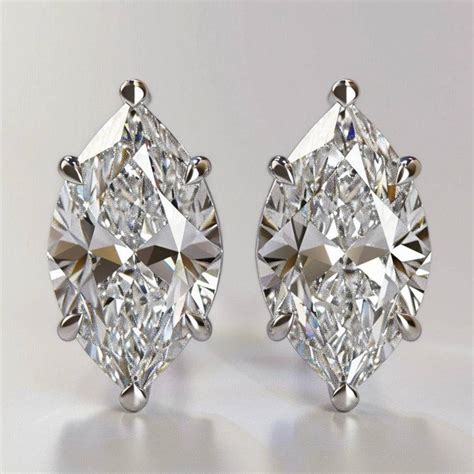 Opulence 1ct Marquise Solitaire Lab Diamond Earrings | Fiona Diamonds