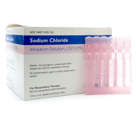 Sodium Chloride 0.9% Inhalation Solution, Single Dose Vial 3 mL, 100 ...