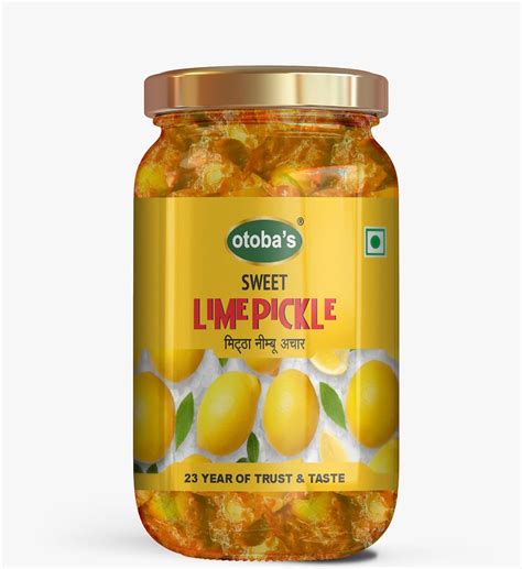 Otoba's Sweet Lime Pickle (400g) | Handmade Stuffed Mitha Nimbu ka ...