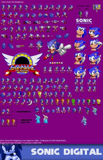 Edited Sonic 1 sprites by GFTheplayer on DeviantArt
