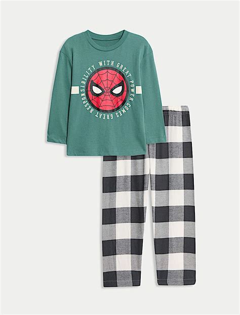 Buy Pure Cotton Spider-Man™ Pyjamas (1-8 Yrs) at Marks & Spencer