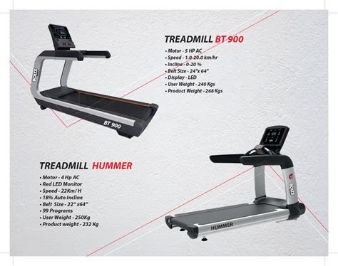 TREADMILL BT 900 & TREADMILL HUMMER, Home delivery is available in four ...
