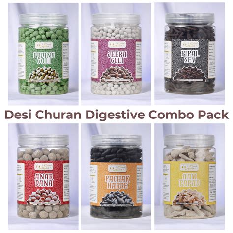 Desi Digestive Combo Pack 1 - Pudina Goli, Jeera Goli, Anardana, Pacha ...