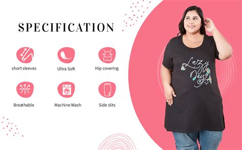 Buy CUPID Plus Size Cotton Round Neck Half Sleeve T-Shirt, Nightwear ...