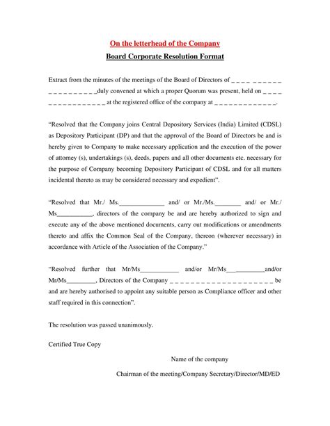 Image result for Corporate Resolution Example