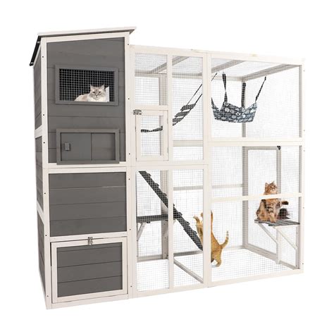 Catio Outdoor Cat Enclosure Large Outdoor Cat House For Mulitiple ...