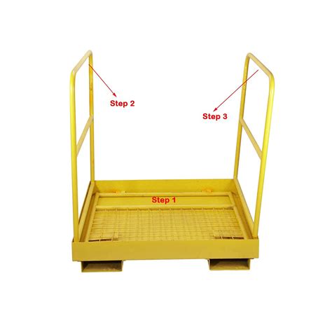 Buy Forklift Safety Cage Aerial Rails 36"x36" inch Heavy Duty Steel ...