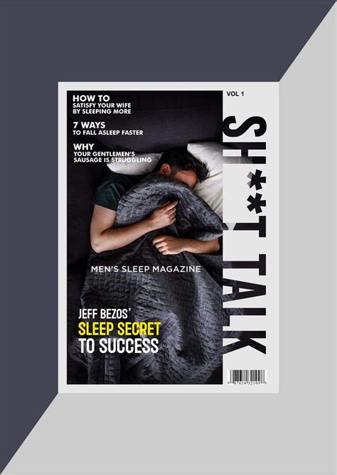 Design a magazine cover for a men's sleep magazine | Freelancer