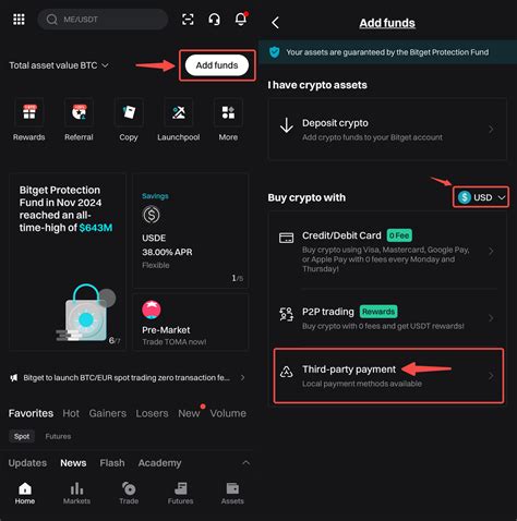 How to Buy Crypto with Third Party on Bitget? - Mobile App Guide ...