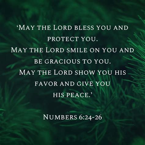 Numbers 6:24-26 ‘May the LORD bless you and protect you. May the LORD ...
