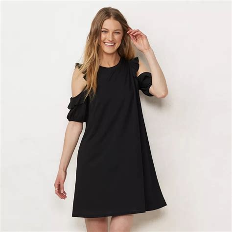 Women's LC Lauren Conrad Ruffle Cold-Shoulder Dress