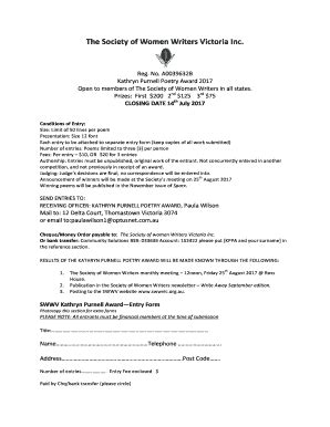Fillable Online swwvic org swwvic kpp entry form - swwvic org Fax Email ...