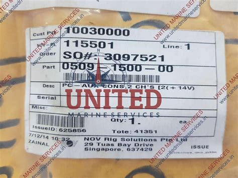 AUXILIARY CONSOLE PCB 0509-1500-00 REV A | United Marine Services