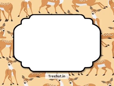 Deer Free Printable Labels, 3x4 inch Name Tag