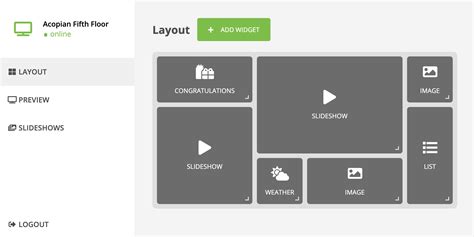 Digital Signage User Interface 的图像结果