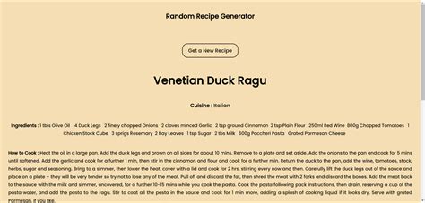 Image result for Recipe Randomizer