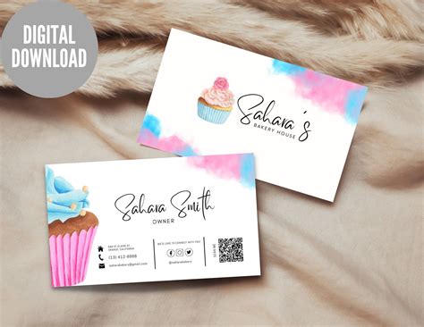 Business Cards for Bakery 的图像结果