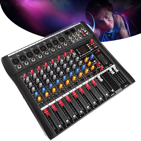 Buy 8 Channel Audio Mixer, Bluetooth USB Live Studio GDAE10 DJ ...