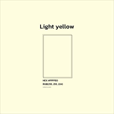 Image result for Color Code for Light Yellow