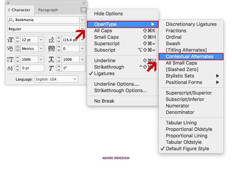 Image result for OpenType InDesign