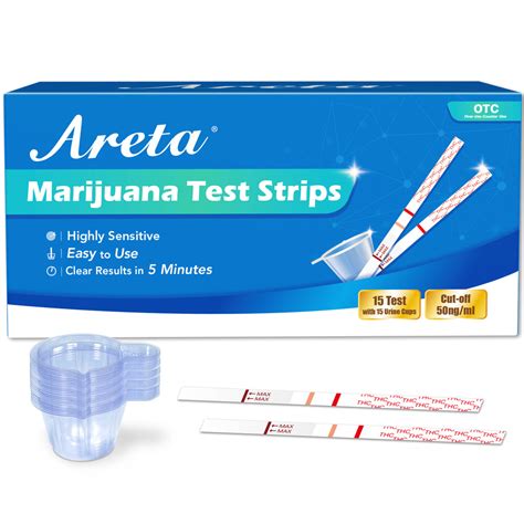 Areta Marijuana Test Strips: THC Drug Urine At Home Testing Kits for O