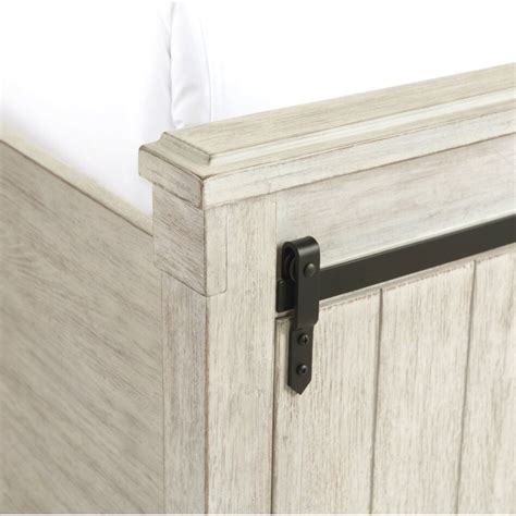 Barn Door Queen Bookcase Bed - White | American Signature Furniture
