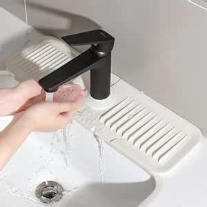 Buy UNIQUE CART Silicone Faucet Mat, Dish Soap Sponge Holder for ...