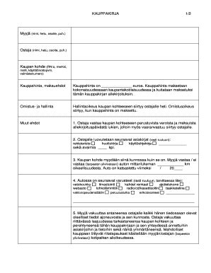 2010-2026 Form FI Autoliitto Kauppakirja - Blank Fillable Template ...
