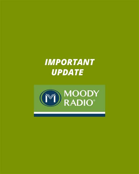 Moody Radio | Moody Radio is moving to a unified national programming ...
