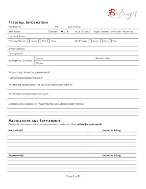 Fillable Online New Patient Intake Form -Rev 01-2018 Fax Email Print ...
