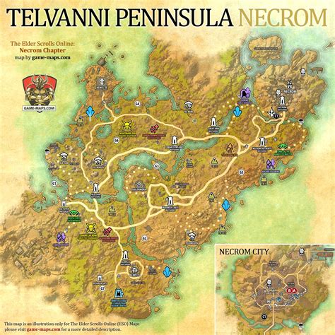Telvanni Peninsula Map - Necrom The Elder Scrolls Online (ESO)