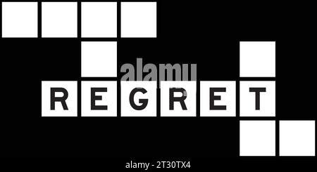 Alphabet letter in word please on crossword puzzle background Stock ...