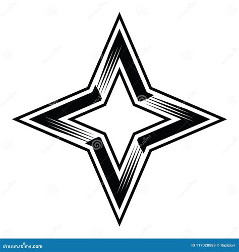 Four Point Star Clipart Vector | CartoonDealer.com #117020589