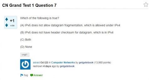 Computer Networks: GateBook CN Grand Test-Q7