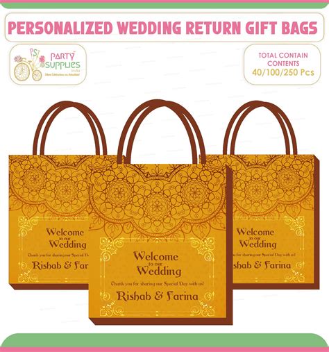 PSI Wedding Theme Return Gift Bag | Party Supplies Online – Party ...