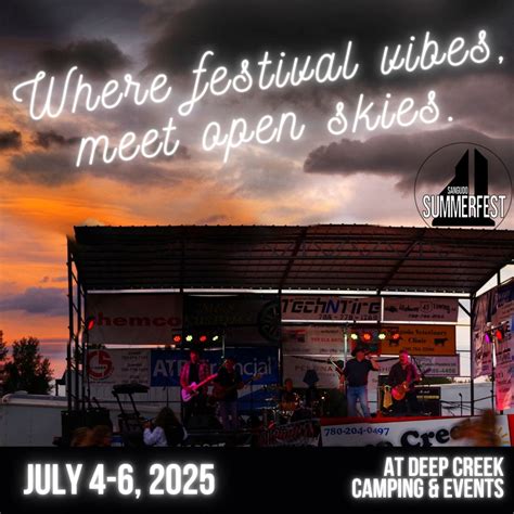 Sangudo Summerfest 2025, Deep Creek Camping & Events, Entwistle, 4 July ...