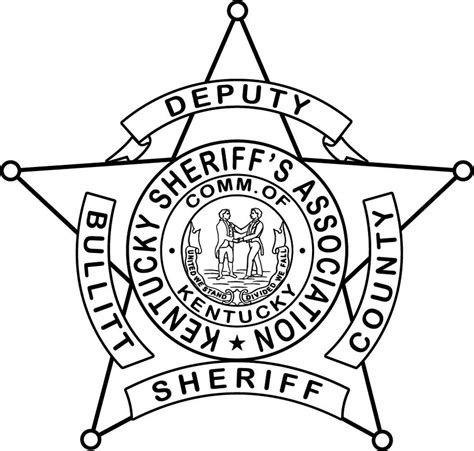 Bullitt County Sheriff Svg Vector Badge Patch Emblem Outline Dxf Cnc ...